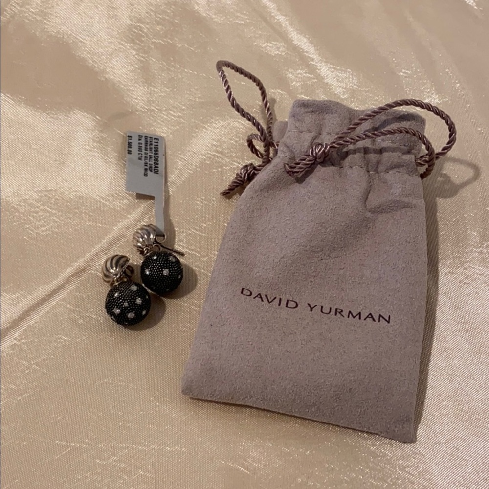 David Yurman diamond earrings, NEW with tags